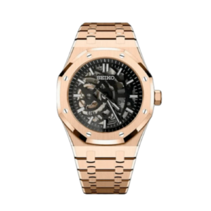SEIKO Royal Oak Mod Skeleton Rose Gold