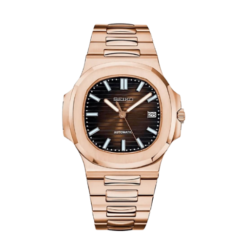 SEIKO Nautilus Mod Rose Gold Chocolate