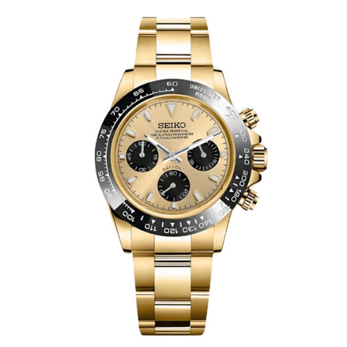 SEIKO Daytona Mod Gold W/Black