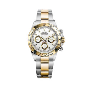 SEIKO Daytona Mod Two Tone Gold W/White