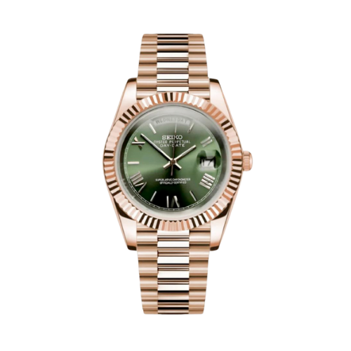 SEIKO Day-Date Mod Mint Green Rose Gold