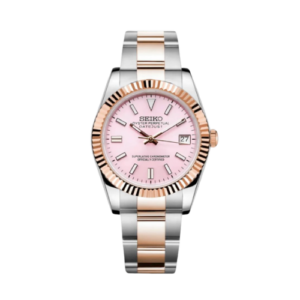 SEIKO Datejust Mod Two Tone Rose Gold W/Pink