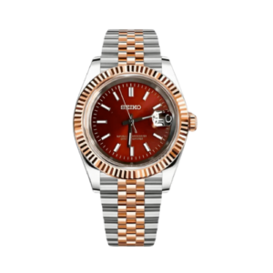 SEIKO Datejust Mod Two Tone Rose Gold W/Red