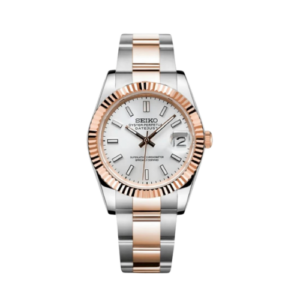 SEIKO Datejust Mod Two Tone Rose Gold W/White