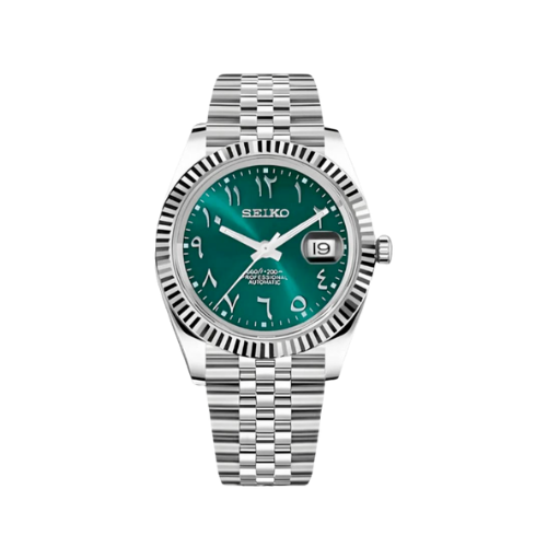 SEIKO Datejust Mod Arabic Crystal Green