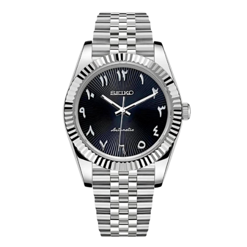 SEIKO Datejust Mod Arabic Black Textured