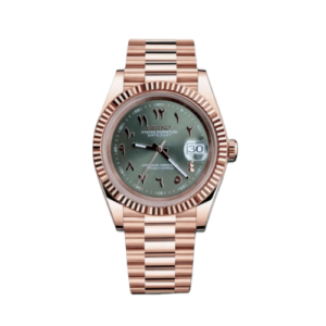 SEIKO Datejust Mod Arabic Rose Gold Olive Green