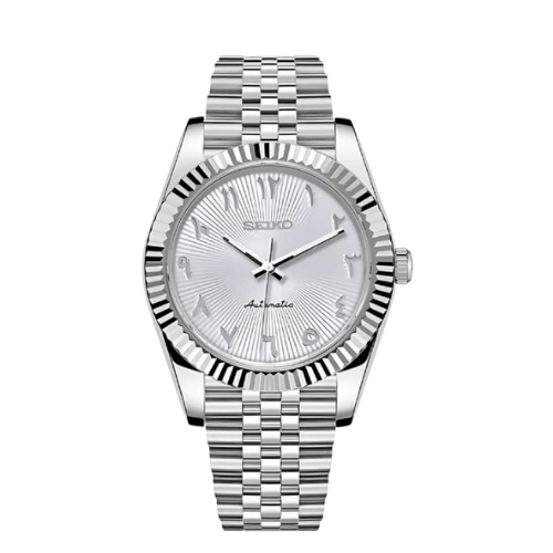 SEIKO Datejust Mod Arabic White Textured
