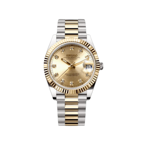 SEIKO Datejust Mod Two Tone Crystal Gold