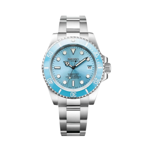 SEIKO Submariner Mod Baby Blue